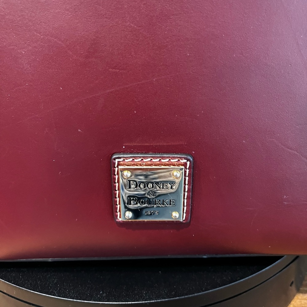 NWT Dooney & Bourke Burgundy Leather Satchel - Picture 3 of 17
